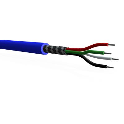 4-conductor, 32 awg (7/40), twisted bundle, shielded, flexible silicone cable (price per foot)